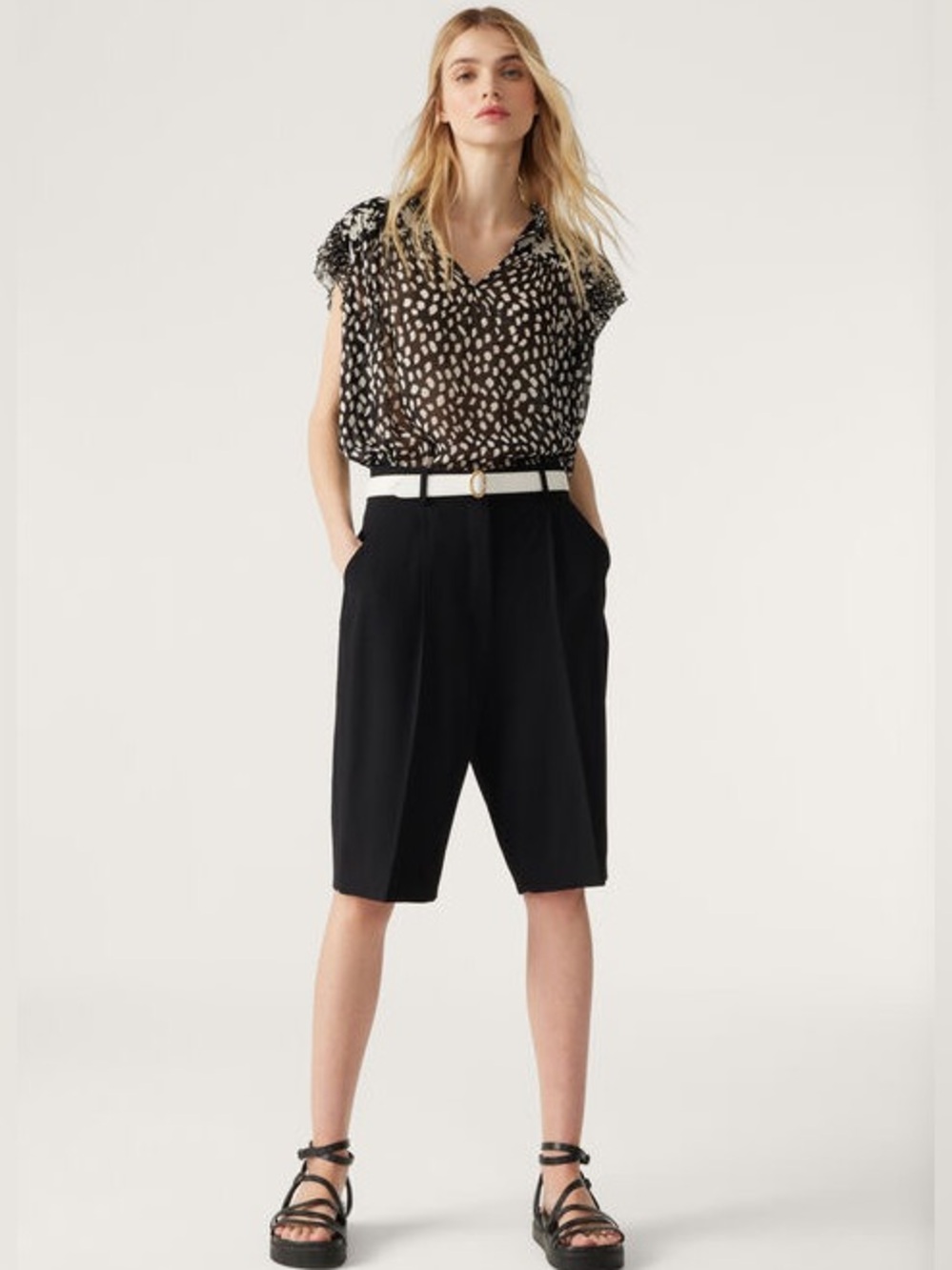 ba&sh Bronx Sheer Blouse size XS - Picture 3 of 9